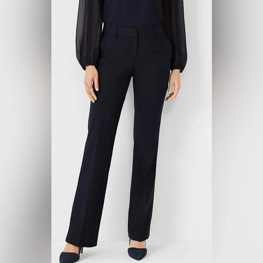 Ann Taylor Navy Boot Cut Pants - Picture 2 of 11